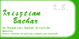 krisztian bachar business card